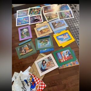 Disney Lithographs Vintage fr year 1997-1999 14”x11” 16pcs.
